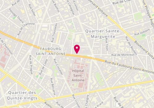 Plan de BNP Paribas, 158 Faubourg Saint Antoine, 75011 Paris
