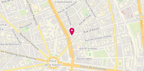 Plan de LCL Banque et assurance, 4 Rue d'Avron, 75020 Paris