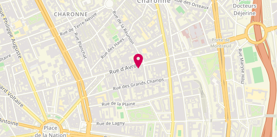 Plan de Bnda Paris, 62 Rue d'Avron, 75020 Paris