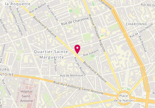 Plan de Paris Nation, 209 Boulevard Voltaire, 75011 Paris