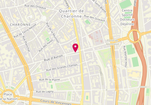 Plan de BNP Paribas - Paris Maraichers, 86 Rue d'Avron, 75020 Paris