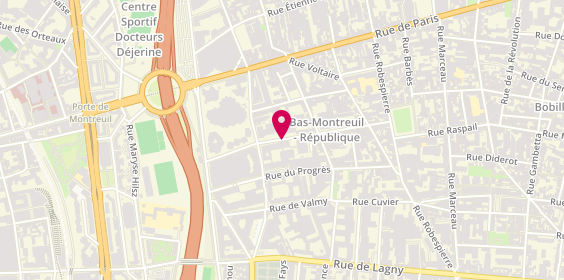 Plan de BNP Paribas, 59 République, 93100 Montreuil