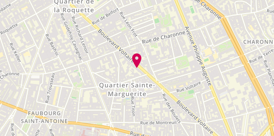 Plan de BRED-Banque Populaire, 204 Boulevard Voltaire, 75011 Paris
