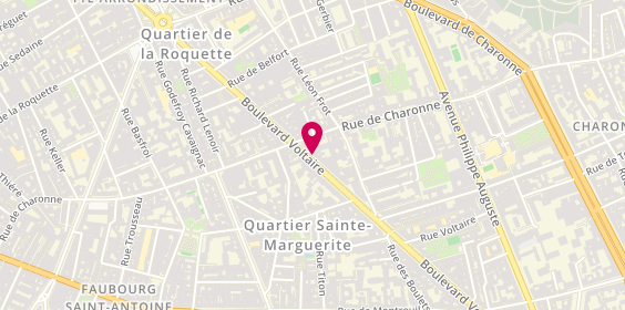 Plan de Bnp Paribas, 173 Boulevard Voltaire, 75011 Paris
