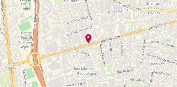 Plan de Caisse d'Epargne, 206 Rue de Paris, 93100 Montreuil