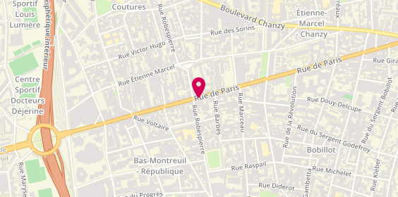 Plan de LCL Banque et assurance, 167 Rue de Paris, 93100 Montreuil