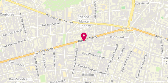 Plan de Bms France, 87 Rue de Paris, 93100 Montreuil