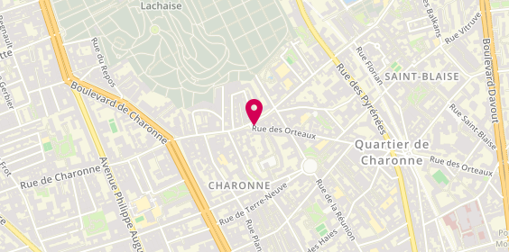 Plan de BRED-Banque Populaire, 44 Rue de Bagnolet, 75020 Paris
