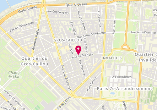 Plan de Paris Gros Caillou, 180 Rue de Grenelle, 75007 Paris