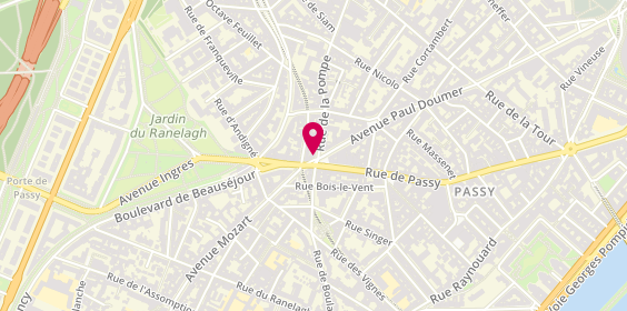 Plan de P la Muette, 1 Rue de la Pompe, 75116 Paris