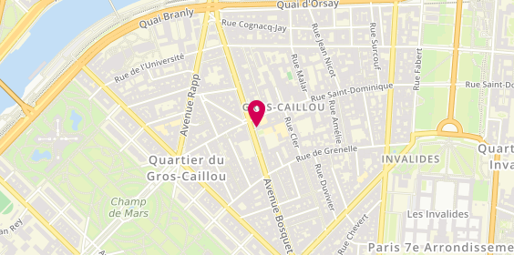 Plan de BNP Paribas - Paris Bosquet, 37 avenue Bosquet, 75007 Paris