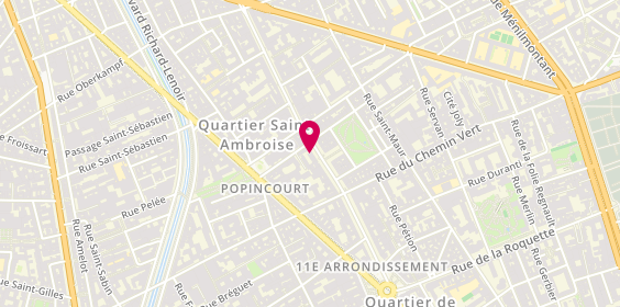 Plan de BNP Paribas - Paris Saint Ambroise, 27 Avenue Parmentier, 75011 Paris