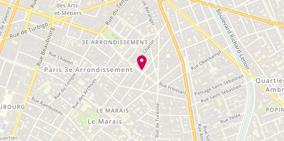 Plan de Paris Saintonge, 12 Rue de Bretagne, 75003 Paris