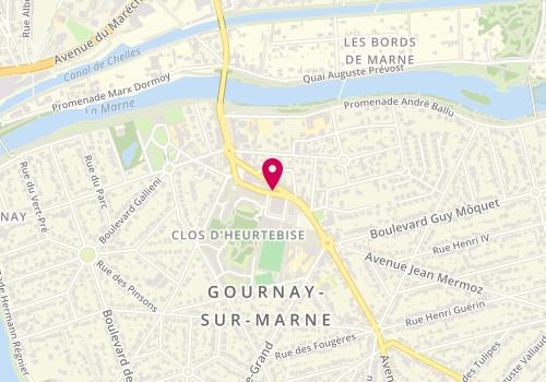 Plan de BNP Paribas - Gournay Sur Marne, 14 avenue Paul Doumer, 93460 Gournay-sur-Marne