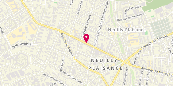 Plan de BNP Paribas - Neuilly Plaisance, 23 avenue du Maréchal Foch, 93360 Neuilly-Plaisance