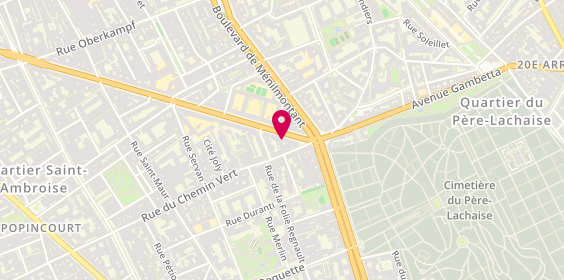 Plan de BNP Paribas - Paris Pere Lachaise, 126 avenue de la République, 75011 Paris