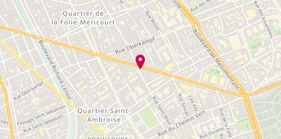 Plan de BRED-Banque Populaire, 72 avenue de la République, 75011 Paris