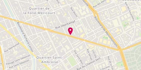 Plan de LCL Banque et assurance, 65 avenue de la République, 75011 Paris