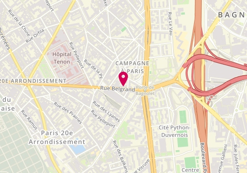 Plan de LCL Banque et assurance, 37 Rue Belgrand, 75020 Paris