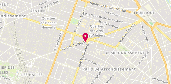 Plan de BRED-Banque Populaire, 48 rue de Turbigo, 75003 Paris