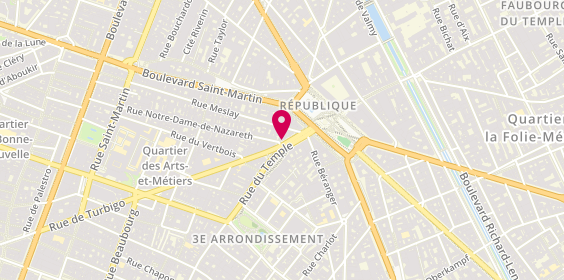 Plan de A Republique, 201 Rue du Temple, 75003 Paris