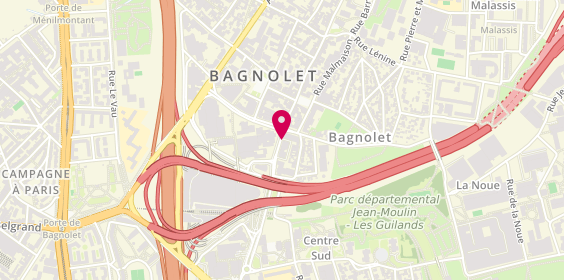 Plan de BNP Paribas - Bagnolet, 12 Rue Sadi Carnot, 93170 Bagnolet