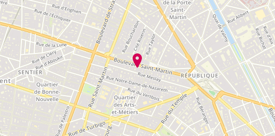 Plan de BRED-Banque Populaire, 33 Boulevard Saint-Martin, 75003 Paris