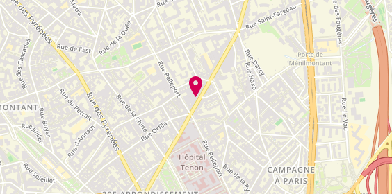 Plan de BRED-Banque Populaire, 135 Bis avenue Gambetta, 75020 Paris