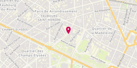 Plan de Banque Palatine - Paris - Matignon, 12 avenue Matignon, 75008 Paris