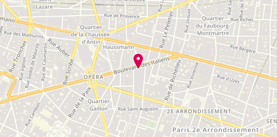 Plan de LCL Banque Privée, 19 Boulevard des Italiens, 75002 Paris