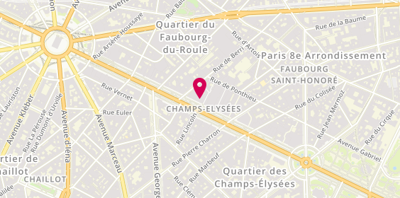 Plan de Bank Of Communcations Paris Branch, 90 avenue des Champs-Élysées, 75008 Paris