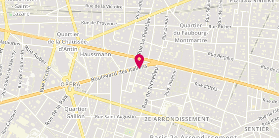 Plan de Paris Bld Italiens, 9 Boulevard des Italiens, 75002 Paris