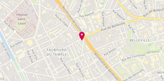Plan de LCL Agence des Professionnels, 122 Rue du Faubourg du Temple, 75011 Paris