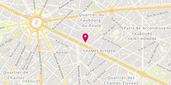 Plan de Fransabank France Paris SA, 104 Champs Elysées, 75008 Paris