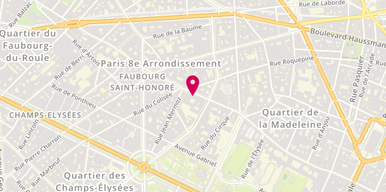 Plan de AU Group, 91 Rue du Faubourg Saint-Honoré, 75008 Paris