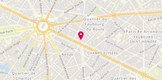Plan de Arkea Banque Entreprises et Institutionnels, 118 avenue des Champs-Élysées, 75008 Paris