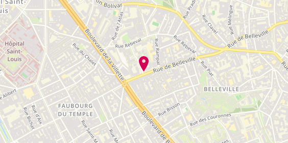 Plan de Caisse d'Epargne Paris Belleville, 17 Rue de Belleville, 75019 Paris