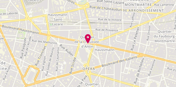 Plan de Paris le 29H Sgpb, 29 Boulevard Haussmann, 75009 Paris