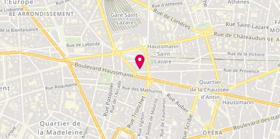 Plan de Bank Tejarat, 124 Rue de Provence, 75008 Paris