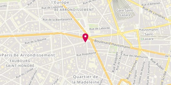 Plan de HSBC Agence Paris Saint Augustin, 3 Rue la Boétie, 75008 Paris