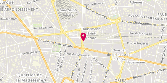 Plan de LCL Banque et assurance, 16 place de Clichy, 75018 Paris