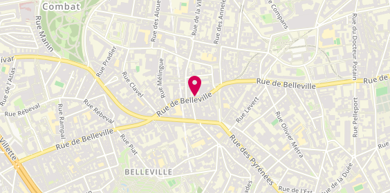 Plan de Banque Populaire Rives de Paris, 117 Rue de Belleville, 75019 Paris
