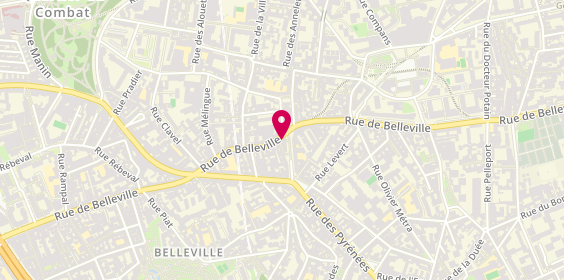 Plan de LCL Banque et assurance, 134 Rue de Belleville, 75020 Paris