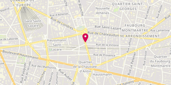 Plan de Caisse de Credit Mutuel de Paris Chaussee d'Antin, 64 Rue de la Chaussee d'Antin, 75009 Paris