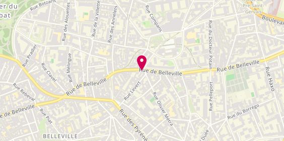 Plan de Bnpparibas, 168 Rue de Belleville, 75020 Paris