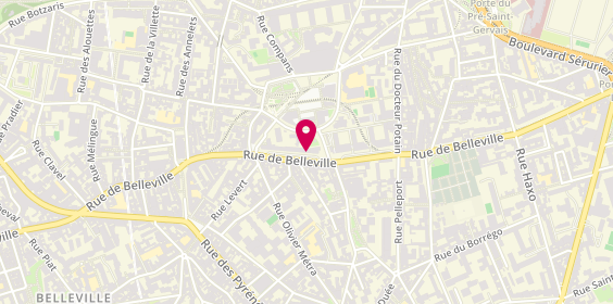 Plan de Caisse d'Epargne Paris Place des Fetes, 209 Belleville, 75019 Paris