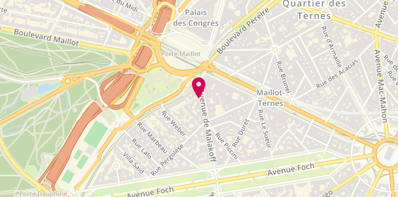 Plan de BNP Paribas - Paris Foch Maillot, 147 avenue de Malakoff, 75016 Paris