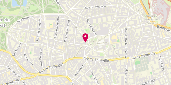 Plan de LCL Banque et assurance, 25 Rue des Fêtes, 75019 Paris