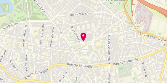 Plan de BNP Paribas - Paris Place des Fetes, 1 Rue Louise Thuliez, 75019 Paris