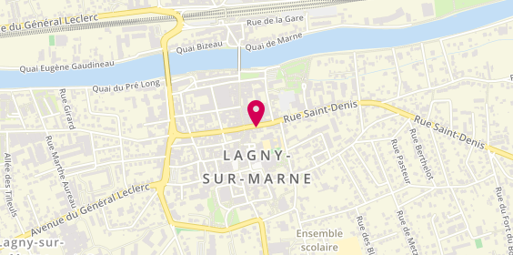 Plan de BRED-Banque Populaire, 115 Rue Saint-Denis, 77400 Lagny-sur-Marne